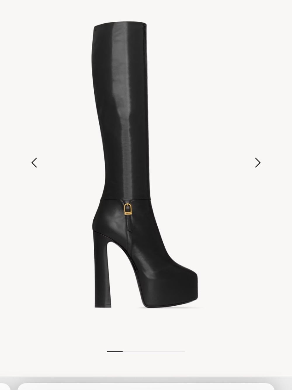 Yves Saint Laurent Nico Platform Boots in Smooth Leather